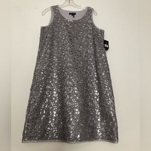 NWT - Nic + Zoe Silver Dress
